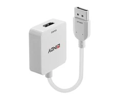 Adapteris - LINDY HDMI 18G į DisplayPort 1.2 Konverteris, 3840x2160@60Hz, Baltas