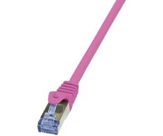 LogiLink kat.6a 0.25m rožinė