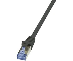 LOGILINK CQ3013S LOGILINK – Patchcord Cat.6A 10G S/FTP PIMF PrimeLine 0,25m Juodas