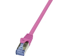 LogiLink kat.6a 0.5m rožinė