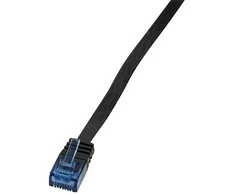 LOGILINK CF2093U LOGILINK - Komutacinis kabelis Flat Cat.6 U/UTP SlimLine juodas 10m