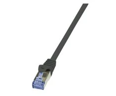 LOGILINK CQ4103S LOGILINK - Cat.6A Patch kabelis pagamintas iš Cat.7 neapdoroto kabelio, juodas, 15m