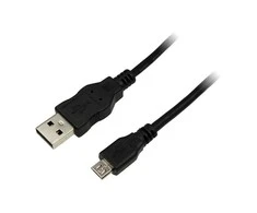 Logilink USB micro-B 180, 1.8m Micro-USB B, USB A, 1.8 m, Juodas
