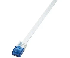 LOGILINK CF2031U - Komutacinis kabelis Plokščias Cat.6 U/UTP SlimLine baltas 1m