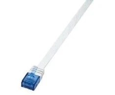 LOGILINK CF2031U - Komutacinis kabelis Plokščias Cat.6 U/UTP SlimLine baltas 1m