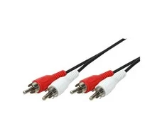 LogiLink Audiokabel 2x Cinch -> 2x Cinch St / St 5,00m bk
