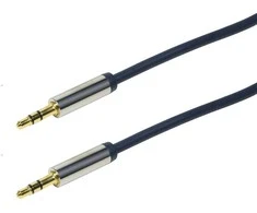 LOGILINK CA10030 LOGILINK - Garso kabelis 3.5 Stereo M/M, tiesus, 0.30 m, mėlynas