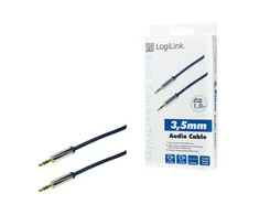 LOGILINK CA10100 LOGILINK - Garso kabelis 3.5 Stereo M/M, tiesus, 1.00 m, mėlynas