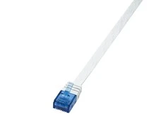 LogiLink CF2061U Slim Line CAT 6 pataisų kabelis RJ45 kištukas iki RJ45 kištukas CAT 6 U/UTP 3,00 m baltas