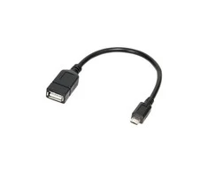 Logilink 0.2m USB 2.0 A/Micro-B 0.2 m, Juodas