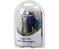 LogiLink Prisijungti | Adapteris USB prie PS/2 x2 :. | Pilkas | USB M | 2x Mini DIN 6 kontaktų FM | 0,2 m