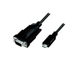 LOGILINK AU0051A USB2.0 Type-C kabelis USB-C/M į DB9/M serijos 1,2 m Win11