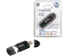 LogiLink Prisijungti | USB 2.0 išorinis kortelių skaitytuvas, skirtas MMC, RS-MMC, SD ir SD HC