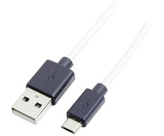 LogiLink micro USB 1.8m balta ir/juoda