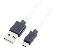LogiLink micro USB 1.8m balta ir/juoda