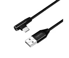 LOGILINK CU0138 LOGILINK – USB 2.0 kabelis USB-A kištukas iki USB-C (90 kampu) kištukas, 1 m