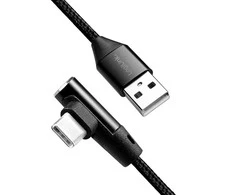 LOGILINK CU0138 LOGILINK – USB 2.0 kabelis USB-A kištukas iki USB-C (90 kampu) kištukas, 1 m