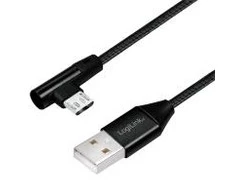 LOGILINK CU0141 LOGILINK – USB 2.0 į mikro-USB (90 kampu) kištukas, 0,3 m