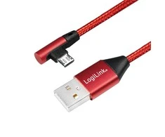 LOGILINK CU0149 LOGILINK – USB 2.0 į mikro-USB (90 kampu) kištukas, 0,3 m