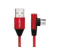 LOGILINK CU0149 LOGILINK – USB 2.0 į mikro-USB (90 kampu) kištukas, 0,3 m