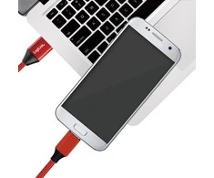 LOGILINK CU0151 – USB-A 2.0 laidas su mikro-USB kištuku, raudonas 0,3 m
