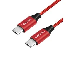 LOGILINK CU0156 LOGILINK – USB 2.0 laidas, USB-C į USB-C, raudonas, 1 m