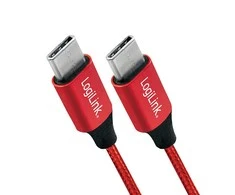 LOGILINK CU0156 LOGILINK – USB 2.0 laidas, USB-C į USB-C, raudonas, 1 m