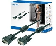 LOGILINK CV0017 LOGILINK - VGA kabelis 2x Ferryt HQ, ilgas 15m