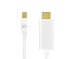 LOGILINK CV0124 LOGILINK - Mini DisplayPort prie HDMI, 4K, baltas, 3m