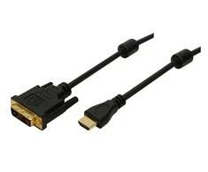 Kabelis LogiLink HDMI - DVI- D 3m juoda (CH0013)