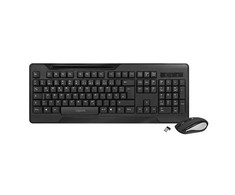 Klaviatūra ir pelė LogiLink Rinkinys Klaviatūra su pele 2.4GHz 1000DPI pelė juoda