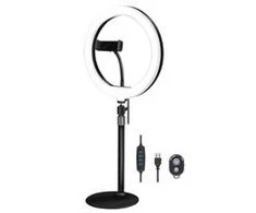 Žiedinė lempa LogiLink Statyw do lampy pierścieniowej dla smartfona su pultu DM 25cm