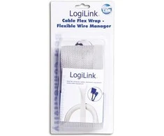 LOGILINK KAB0007 LOGILINK - Lankstus kabelių laikiklis, pilka