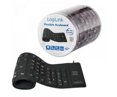 Logilink | Flexible waterproof Klaviatūra USB + PS/2 | ID0019A | Lanksti klaviatūra | su laidu | DE | Juodas