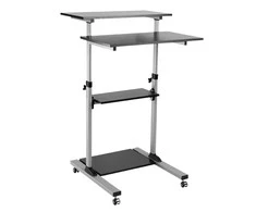 Laikiklis Logilink Kompaktiška mobili stovi kompiuterinė darbo vieta BP0070, Maksimalus svoris (talpa) 60 kg, Juodas/Pilkas