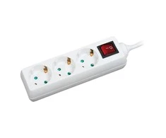 LogiLink 3 lizdai 1,4m balta | jungiklis