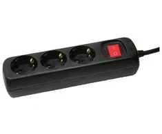 LOGILINK LPS206B LOGILINK - 3 krypčių lizdas, 1,4 m, kompaktiškas