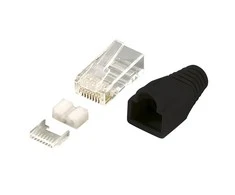LOGILINK MP0022 LOGILINK - Kištukinė jungtis Cat.6 RJ45 100vnt. komplektas, ekranuotas, juodas