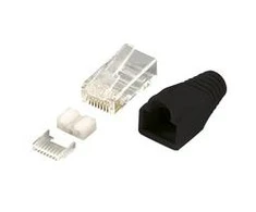 LOGILINK MP0022 LOGILINK - Kištukinė jungtis Cat.6 RJ45 100vnt. komplektas, ekranuotas, juodas