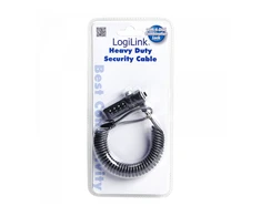 Logilink NBS004, Notebook Coil Cable Lock, juodas