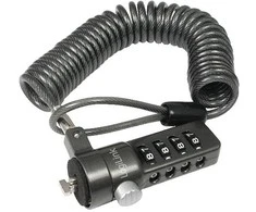 Logilink NBS004, Notebook Coil Cable Lock, juodas