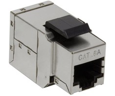 LogiLink Keystone adapteris 2 x RJ45 Cat.6A, STP, tvirtinimas su spragtelėjimu (NK4010)