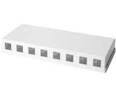LOGILINK NK4035 LOGILINK- Keystone Surface Mount Box 8 port UTP, baltas, tuščias