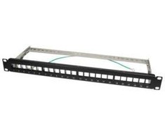 LOGILINK NK4041 LOGILINK- Keystone Panel for 24 Keystone Jacks / Coupler, ekranuotas, pilkas