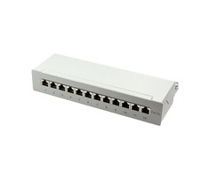 LOGILINK NP0019 LOGILINK- Patch Panel Desktop Cat.6A STP 12 jungtys, pilkas