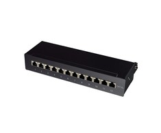 LogiLink Patch panelė 12x RJ- 45 Cat.6A STP Juodas (NP0019B)