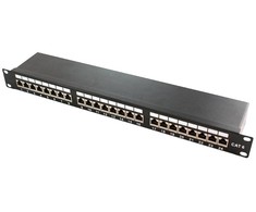 LOGILINK NP0048 LOGILINK- Patch Panel 19-mounting Cat.6 STP 24 jungtys, juodas