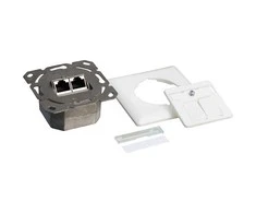 LogiLink LogiLink Cat.6A Anschlussdose, 2x RJ45,baltas, waagerecht - NP0123