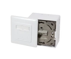 LogiLink LogiLink CAT 6A paviršius ir įleidžiama dėžutė, visiškai ekranuota RAL 9003 - NP0126