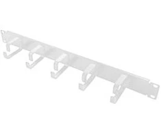 LOGILINK OR101G LOGILINK-19 Kabelių valdymo juosta 1U su 5 fiksuotais plieniniais laikikliais, pilkas